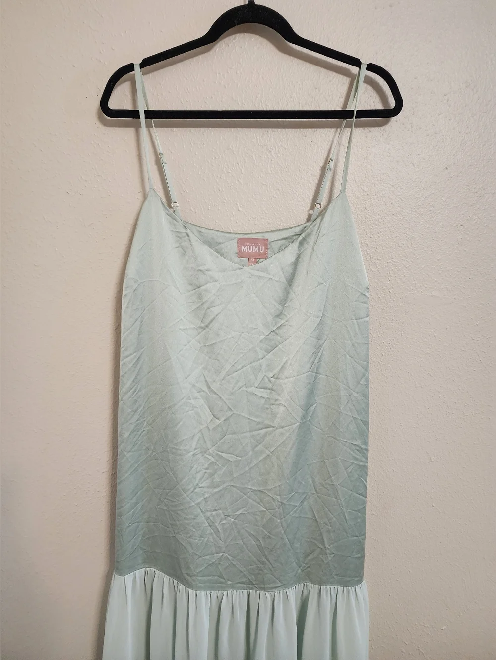 Show Me Your MuMu Dalia Pistachio Luxe Satin Maxi Dress XL Wedding Party Formal - Picture 8 of 10